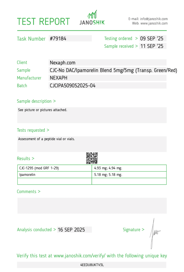 CJC-no DAC / Ipamorelin Blend – 5mg/5mg